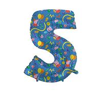 XXL Peppa Pig Foil Balloon * Number 5 * as Decoration for Children's Birthday and Party | 90 cm | for Air and Helium | Pig George Children's Birthday Balloon Decoration Foil Balloons