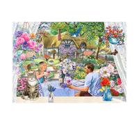 The House Of Puzzles, Enjoying The Garden, Big 500 Piece Jigsaw Puzzle, Multi