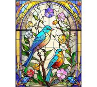 XXL Pieces - Flowers and Bluebirds