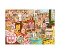 The House of Puzzles - Thrupenny Bits Jigsaw - Big 500 Piece Jigsaws For Adults, Extra Large Pieces, Artist Illustrated, Scenic Landscape, Deluxe Puzzle Gifts