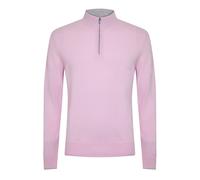 (XXL, Pink) Callaway Mens Zip Neck Sweater Top
