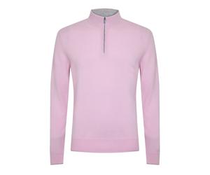 (XXL, Pink) Callaway Mens Zip Neck Sweater Top
