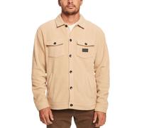 (XXL, Plage) Quiksilver Mens Sherpa Fleece Button Front Overshirt Jacket - Plage