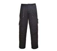 (XXL/R, Black) Portwest Mens Texo Contrast Workwear Trousers