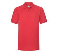 (XXL, Red) Fruit of the Loom Mens Polycotton Pique Heavy Polo Shirt