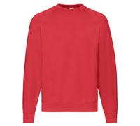 (XXL, Red) Fruit of the Loom Unisex Adult Classic Raglan Sweatshirt