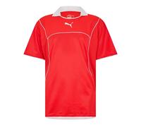 (XXL, Red) Puma Mens Plain Contrast Piping Athletic Rugby Shirt