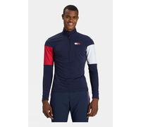 XXL Rossignol Mens Global Stripe Half Zip Midlayer Navy Size