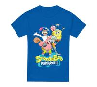 (XXL, Royal Blue) SpongeBob SquarePants Mens Group Shot T-Shirt