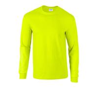(XXL, Safety Green) Gildan Unisex Adult Ultra Plain Cotton Long-Sleeved T-Shirt