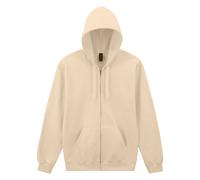 Gildan Men's Midweight Soft Touch Full Zip Hoodie in Light Sand | Size: 2XL Gildan Light Sand 2XL