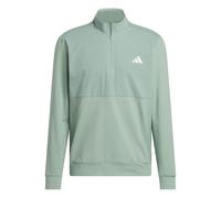 (XXL, Silver Green) adidas Golf Mens 2025 Tour Water Repellent Stretch Knit 1/4 Zip Sweater