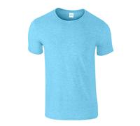 (XXL, Sky Blue) Gildan Mens Softstyle Heather T-Shirt