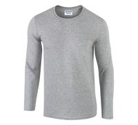 Gildan Men's Soft Style Long Sleeve T-Shirt in Grey | Size: 2XL Gildan Grey 2XL