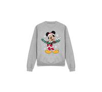 (XXL, Sport Heather) Disney Unisex Adult Merry Christmas Mickey Mouse Sweatshirt