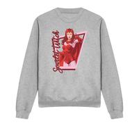 (XXL, Sport Heather) Marvel Unisex Adult Scarlet Witch Pose Sweatshirt