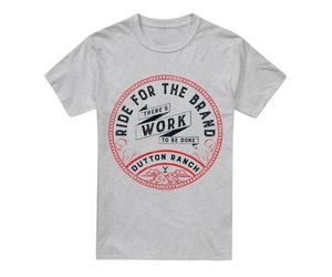 (XXL, Sport Heather) Yellowstone Mens There's Work to Be Done T-Shirt