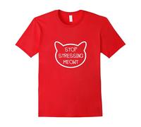 (XXL) Stop Stressing Meowt Love Cats Men Funny Cheap Women T-shirt-Father's Day