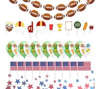 XXL Super Bowl American Football NFL Decoration with Over 100 Pieces, Balloons, Garlands, UVM Confetti.(Stable XXL)