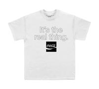 (XXL, White) Coca-Cola Unisex Adult It's The Real Thing T-Shirt