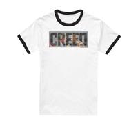 (XXL, White) Creed Unisex Adult Pep Talk Ringer T-Shirt