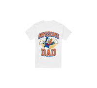 (XXL, White) Disney Mens Awesome Dad Donald Duck T-Shirt
