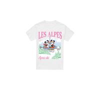 (XXL, White) Disney Mens Les Alpes Mickey Mouse T-Shirt
