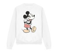 (XXL, White) Disney Unisex Adult Mickey Mouse Vintage Sweatshirt