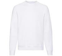 (XXL, White) Fruit Of The Loom Mens Classic Heather Raglan Sweatshirt