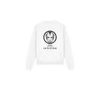 (XXL, White) Marvel Unisex Adult Secret Invasion Mono Badge Sweatshirt