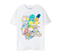 (XXL, White) Nickelodeon Mens Classic 90's Short-Sleeved T-Shirt