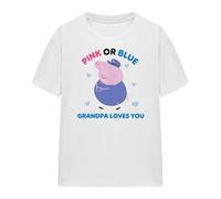 (XXL, White) Peppa Pig Womens/Ladies Pink Or Blue Grandma Pig Loves You T-Shirt