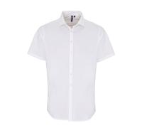 Premier Mens Poplin Stretch Short-Sleeved Shirt PC6055