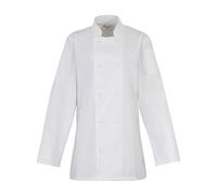 (XXL, White) Premier Womens/Ladies Long-Sleeved Chef Jacket