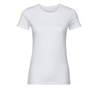 (2XL, White) Russell Womens/Ladies Authentic Pure Organic Tee