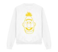 (XXL, White) Sesame Street Unisex Adult Bert Mono Sweatshirt