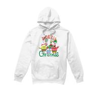(XXL, White) SpongeBob SquarePants Mens Merry Christmas Group Hoodie