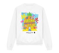 (XXL, White) SpongeBob SquarePants Unisex Adult Friends Pineapple Sweatshirt