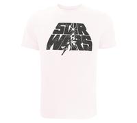 (XXL, White) Star Wars Mens Retro Logo Cotton T-Shirt