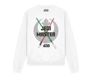 (XXL, White) Star Wars Unisex Adult Jedi Master Dad Lightsaber Sweatshirt