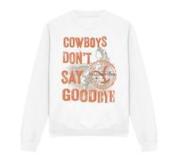 (XXL, White) Yellowstone Unisex Adult Cowboys Don't Say Goodbye Sweatshirt