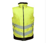 (XXL, Yellow/Navy) Regatta Professional Mens Hi Vis Pro Body Warmer