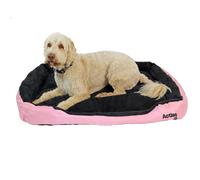 (XXLarge) Actiaspet Faux Fur Pet Bed Pink/Grey