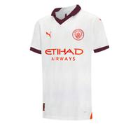 Puma Manchester City Away Shirt 2023 2024 Juniors 14 2XL White/Bronze