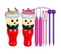 XXLKVSK 2 Pack French Knitting Doll Kit, French Knitting Dolly Set, Wooden Beginners Knitting Kit for Beginners to Learn to Make Favorite Items Like Headbands Cushions Hats Socks