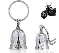 XXLKVSK 2Pcs Motorcycle Guardian Bells with Chain, Stainless Steel Angel Guardian Riding Bells, Gifts for Man, Woman, Husband