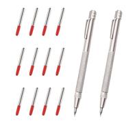 XXLKVSK 2Pcs Tungsten Carbide Scriber with Extra 12 Replacement Marking Tip Scribe Tool Set Etching Pen Scribing Tools Magnet Engraving Pen for Metal Glass Wood Ceramics