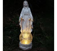 xxoasis Solar Garden Decor Virgin Mary Figure with Lights,Blessed Mother Outdoor Statue for Home/Garden Decor, Gift for Women/Monther(11.22" H)
