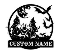 XXOBAZLF Custom bat home decor, bat metal wall art, bat metal decoration, bat wall art decoration, wall decoration, room decoration, bat gifts, halloween decoration (Style-2)