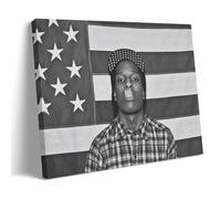 XXQPO ASAP Poster Rocky Album Live Love ASAP Poster Canvas Wall Art for Home Decor Living Room Bedroom 12x18inch(30x45cm) Frame-style